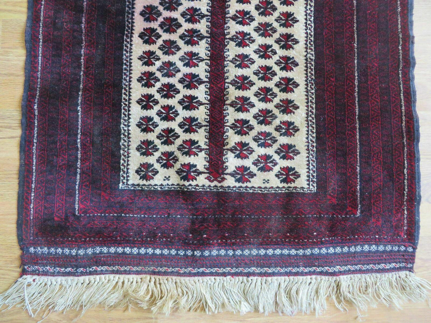 3' X 5' Handmade Fine Knotted Balouch Turkoman Prayer Silk Wool Rug - Nuvé