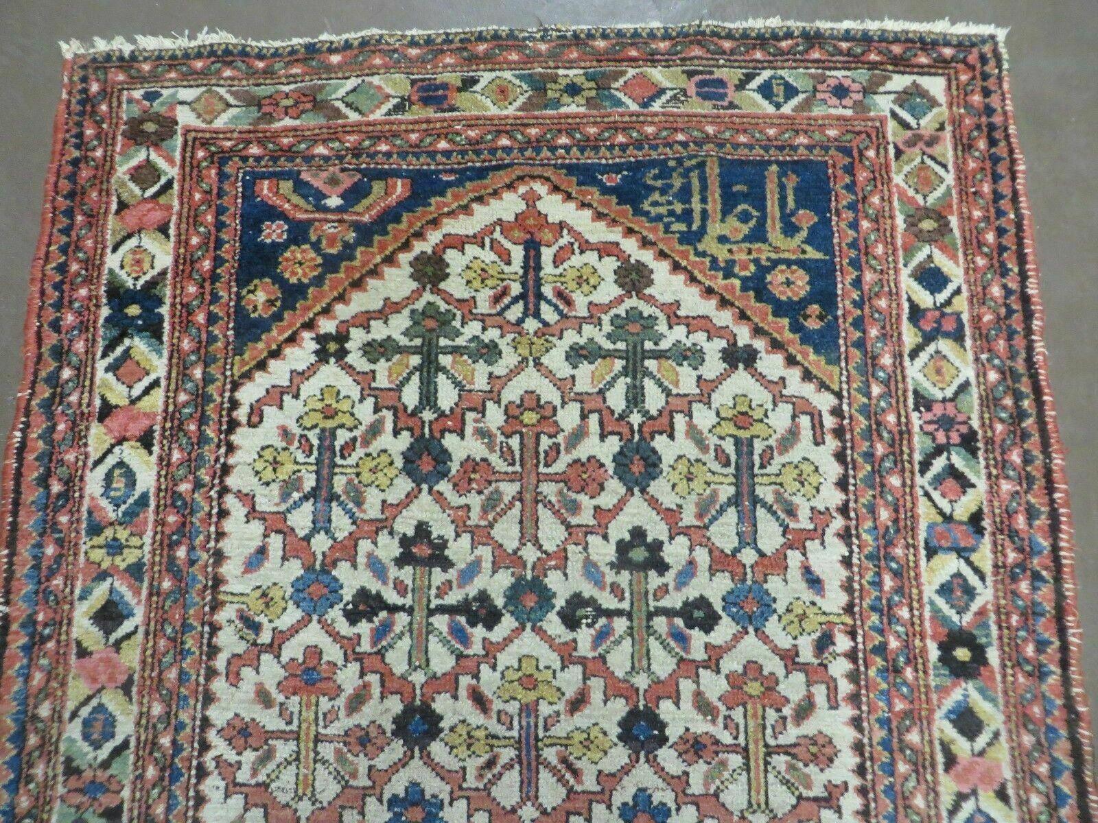 3' 3"X 10' Antique Handmade Caucasian Shirvan Wool Runner Rug Nice - Nuvé
