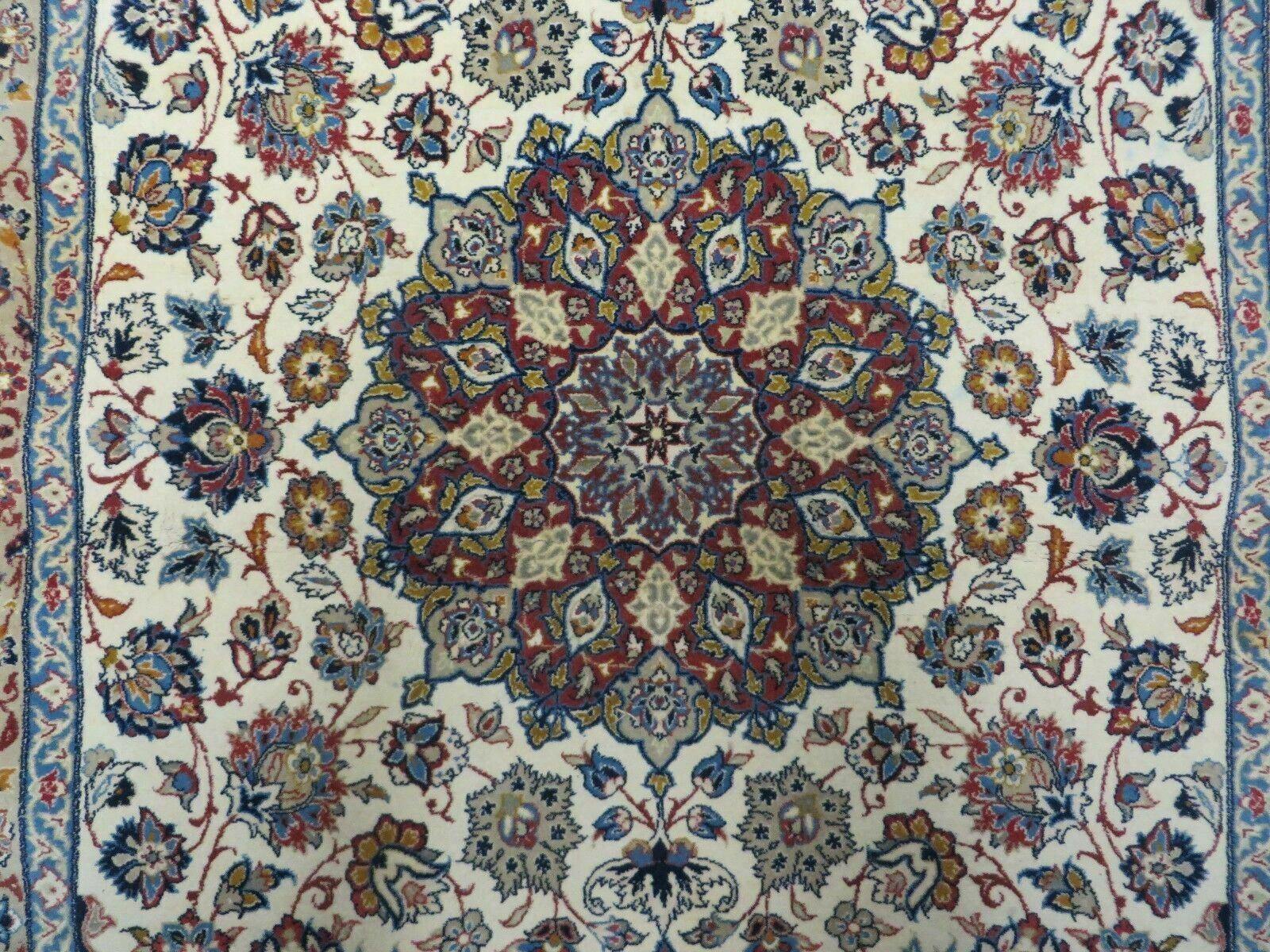 4' X 6' Very Fine Handmade Oriental Wool Silk Accent Rug Hand Knotted Beauty - Nuvé