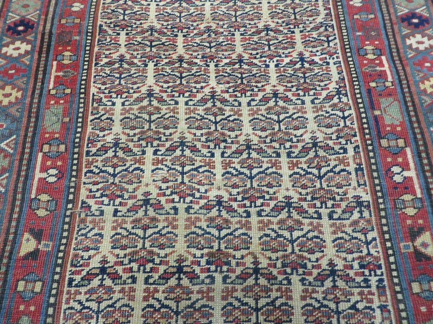 5' X 9' Antique Handmade Caucasian Kuba Wool Rug Veg Dye Runner Nice - Nuvé