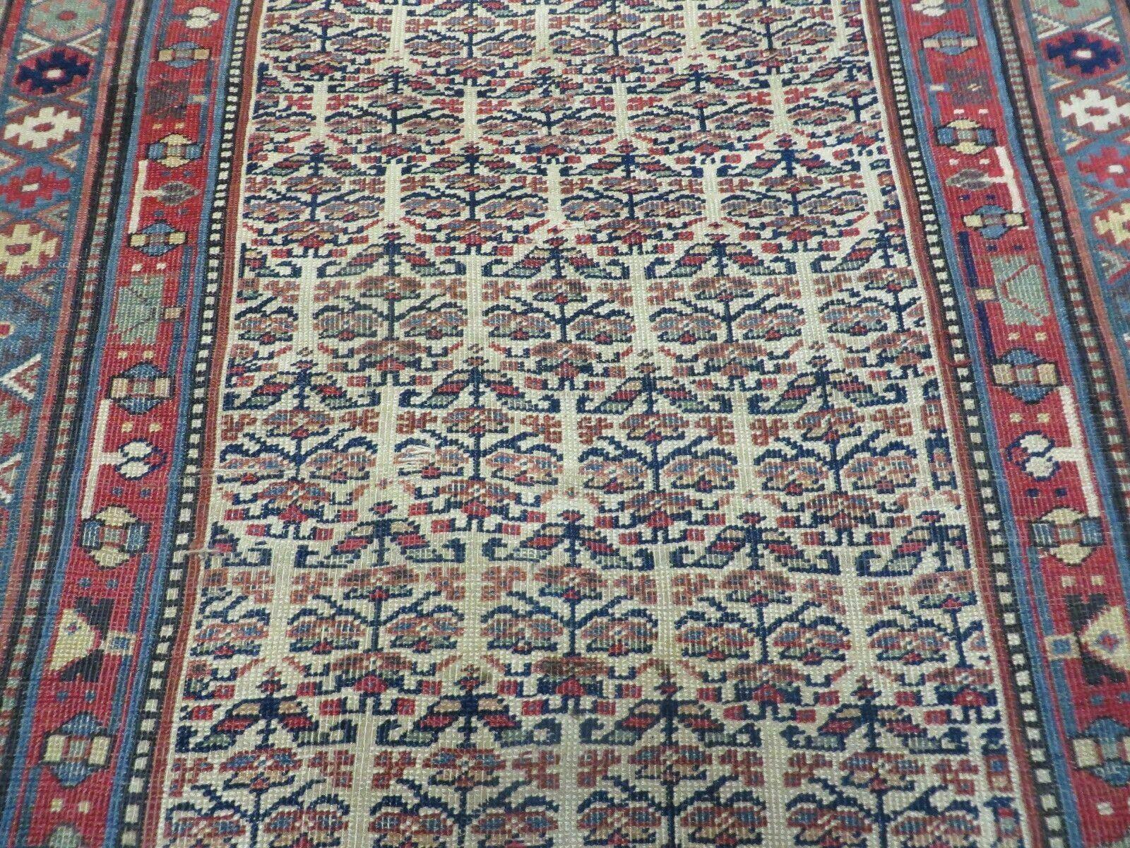 5' X 9' Antique Handmade Caucasian Kuba Wool Rug Veg Dye Runner Nice - Nuvé