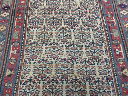 5' X 9' Antique Handmade Caucasian Kuba Wool Rug Veg Dye Runner Nice - Nuvé