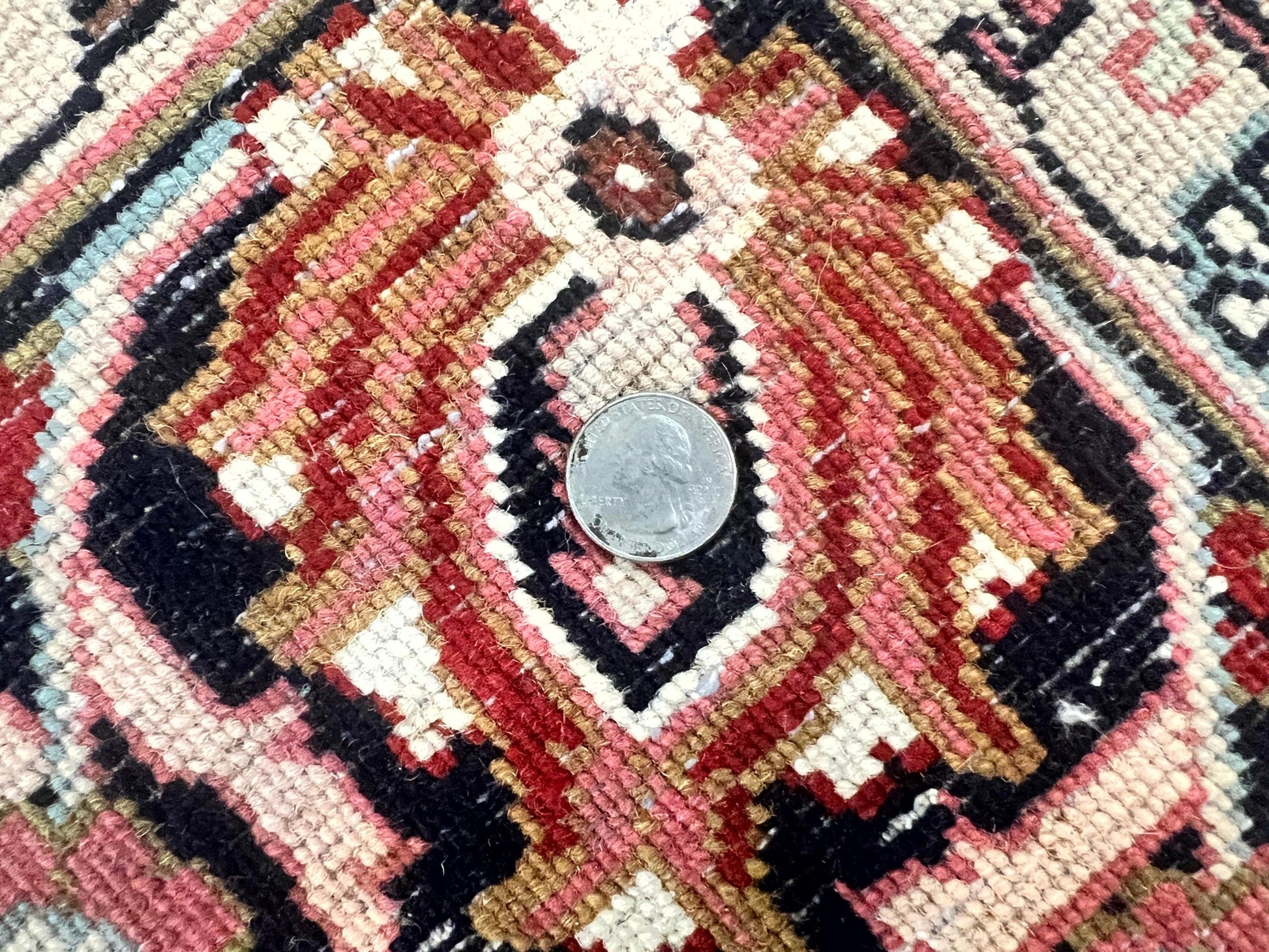 Indo Persian Sarouk Rug 8x10, Red, Floral Allover, Handmade Vintage Wool Carpet, Traditional Rug - Nuvé