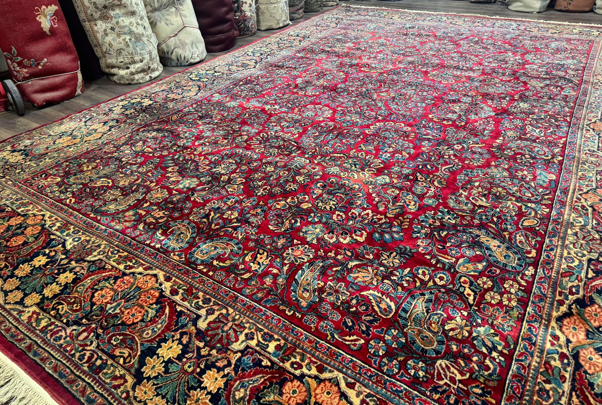 Palace Size Antique Persian Sarouk Rug 12x18 - Nuvé