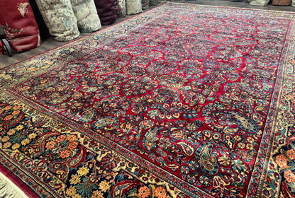 Palace Size Antique Persian Sarouk Rug 12x18 - Nuvé