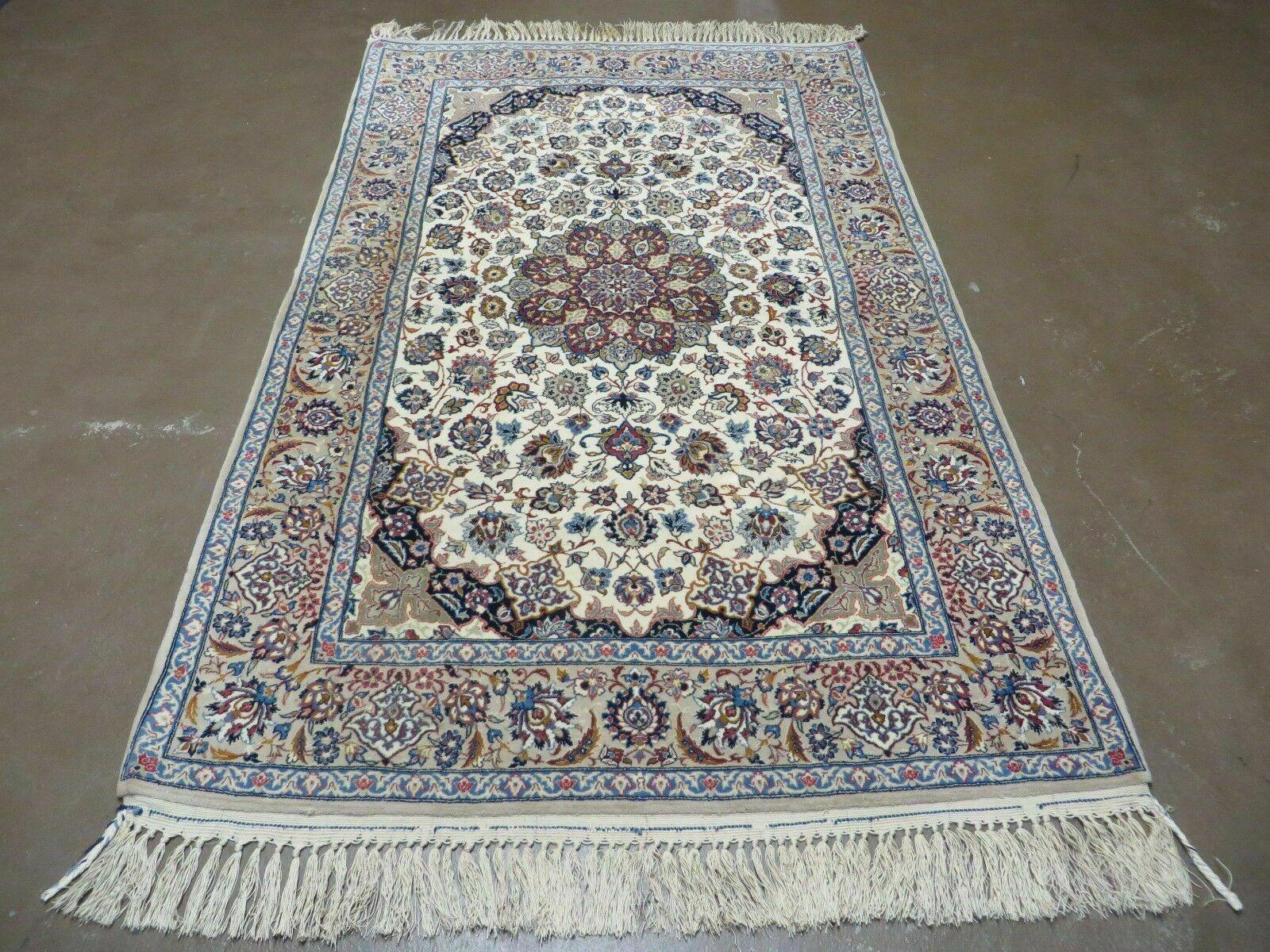 4' X 6' Very Fine Handmade Oriental Wool Silk Accent Rug Hand Knotted Beauty - Nuvé
