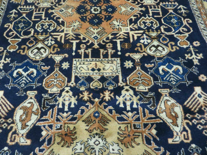 Persian Qum Rug 5.6 x 8.8, Navy Blue - Nuvé