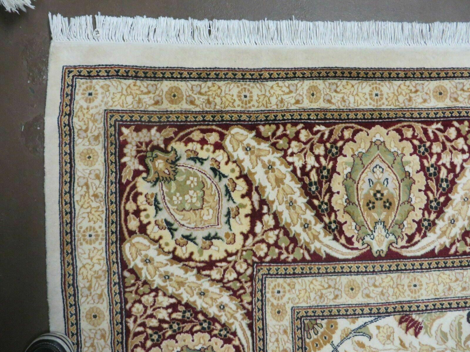 9' X 12' Vintage Handmade Wool Rug Pakistani Floral Design Nice Vegetable Dye - Nuvé