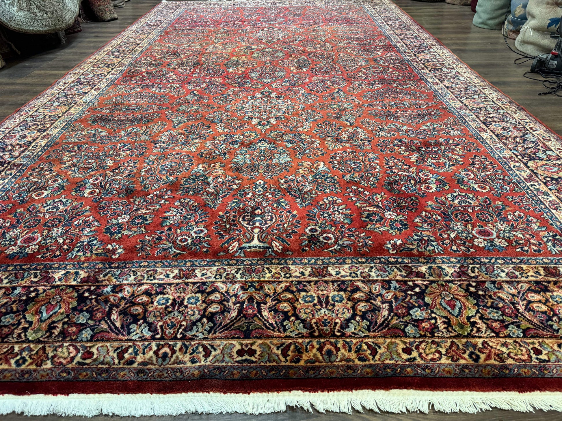 10x18 Karastan Sarouk Rug #785, Wool Large Palace Sized Vintage Karastan Carpet - Nuvé