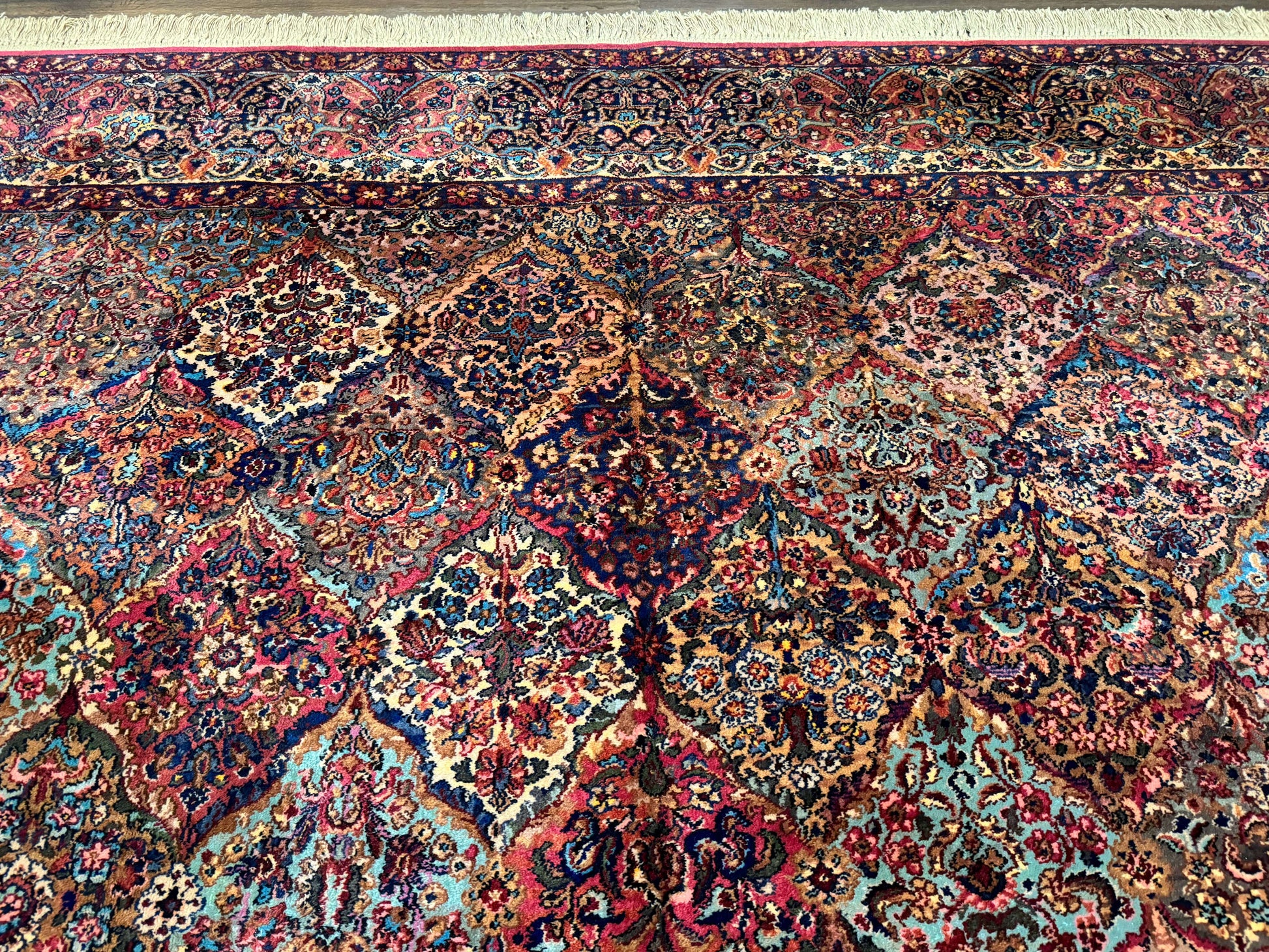 12x16 Karastan Multicolor Panel Kirman Rug #717, Rare Palace Size Wool Original 700 Series - Nuvé