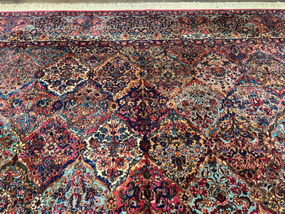 12x16 Karastan Multicolor Panel Kirman Rug #717, Rare Palace Size Wool Original 700 Series - Nuvé