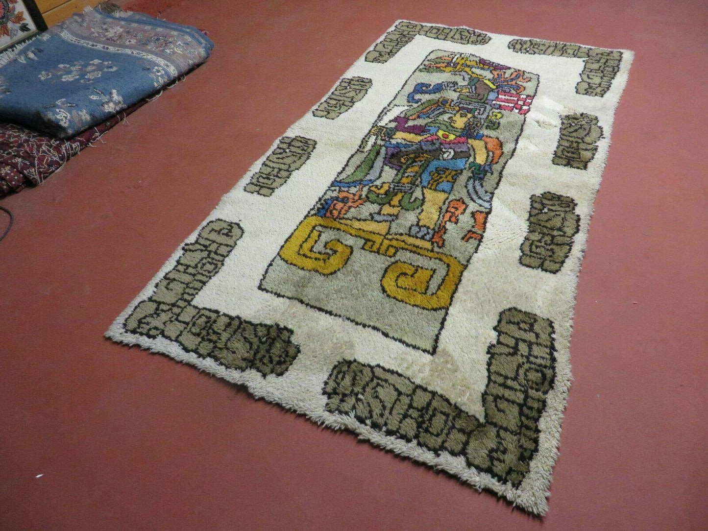 4' X 7' Vintage Handmade Knotted Tribal Nomadic Shag Wool Rug Carpet Prince - Nuvé