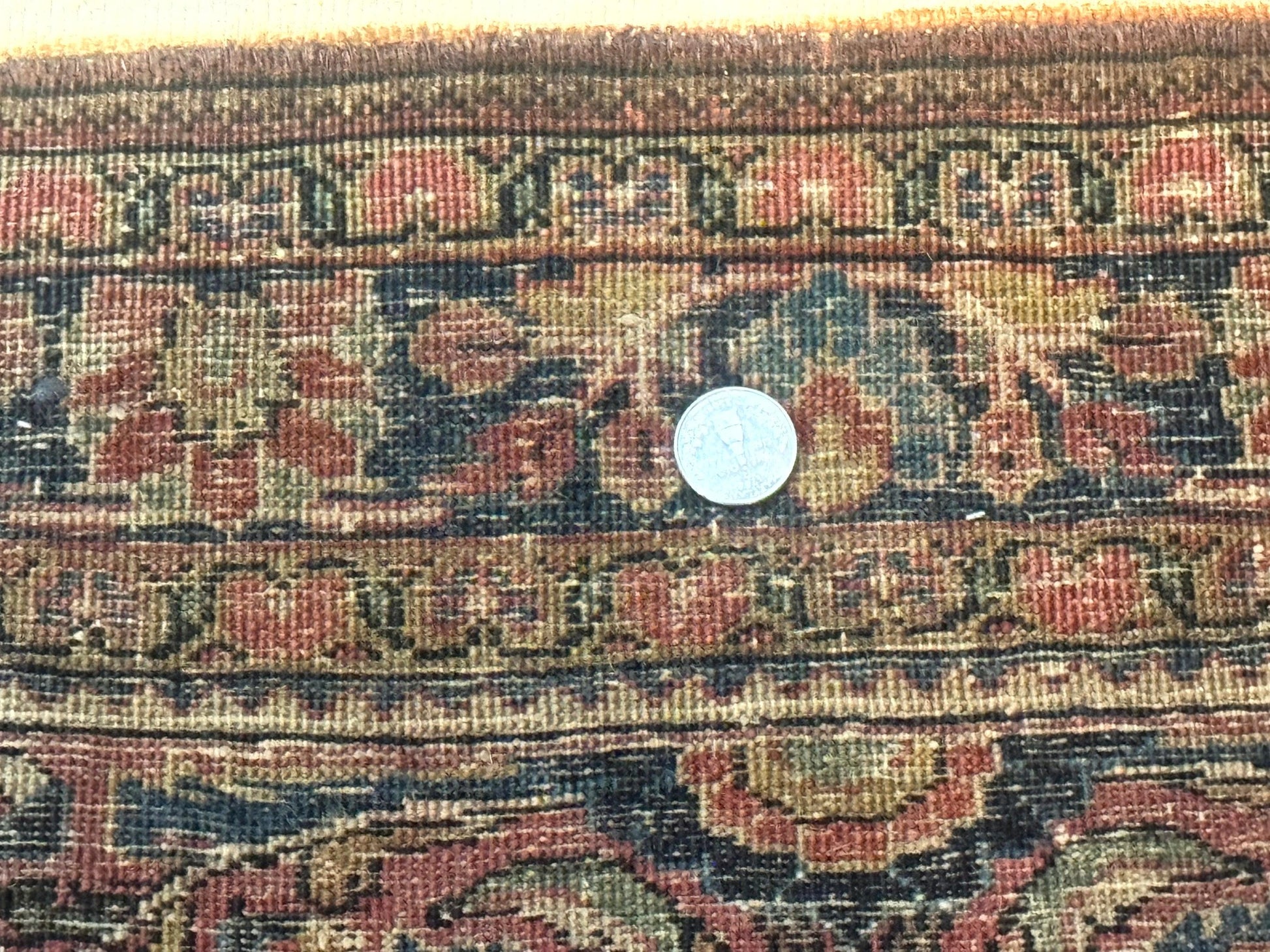 Antique Persian Sarouk Rug 3.6 x 5, Red, 1920s Persian Carpet - Nuvé