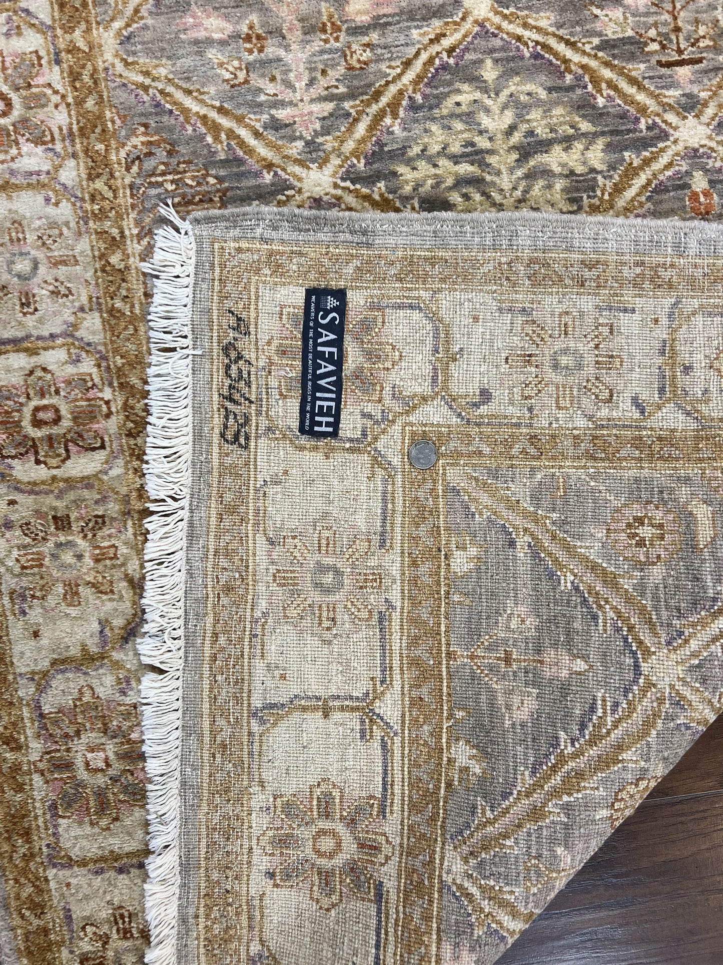 Pakistani Peshawar Rug 3.6 x 5, Safavieh Wool Handmade Hand Knotted Vintage Rug, Panel Design Oriental Carpet, Pair C