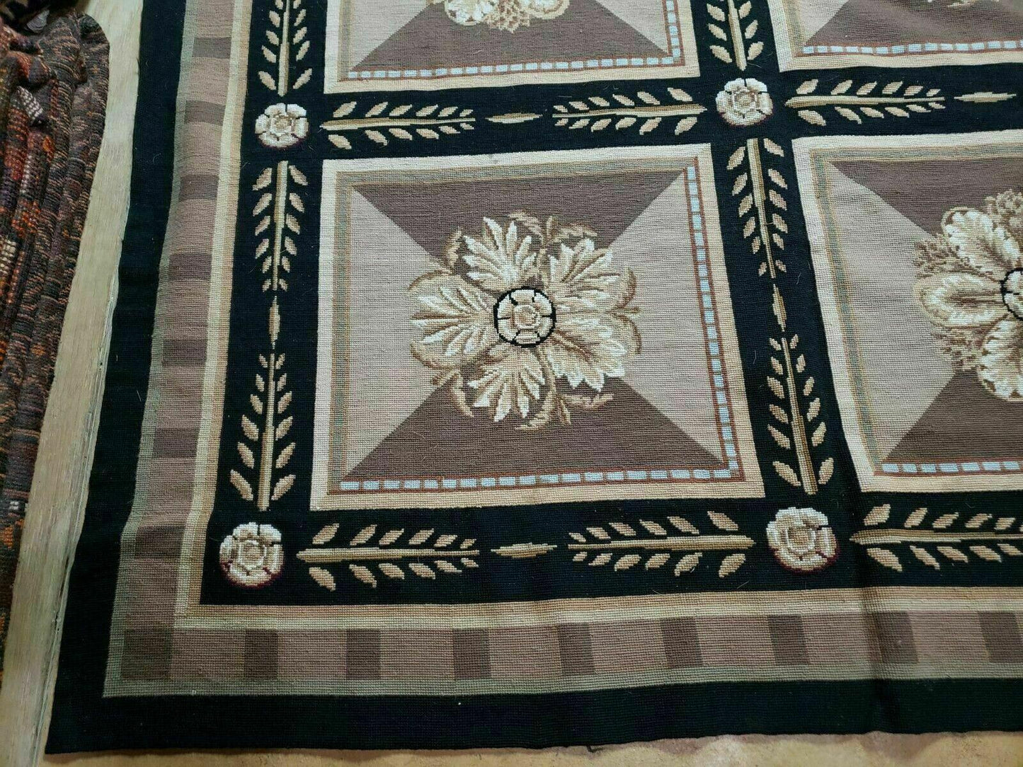 9' X 12' Handmade English Aubusson Savonnerie Design Needlepoint Wool Rug Nice - Nuvé