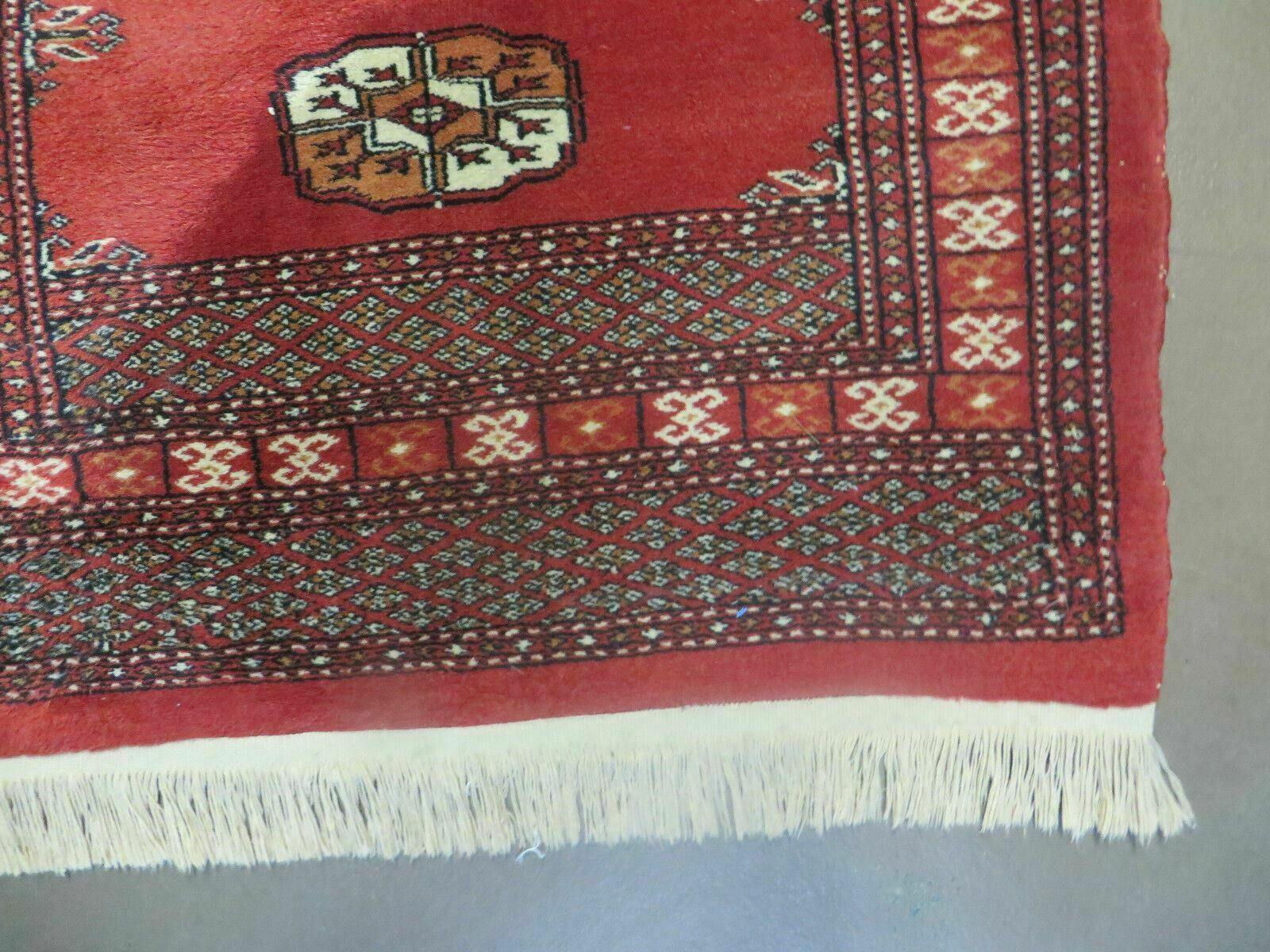 2' 8" X 10' Vintage Handmade Bokhara Turkoman Pakistani Wool Runner Rug Nice - Nuvé