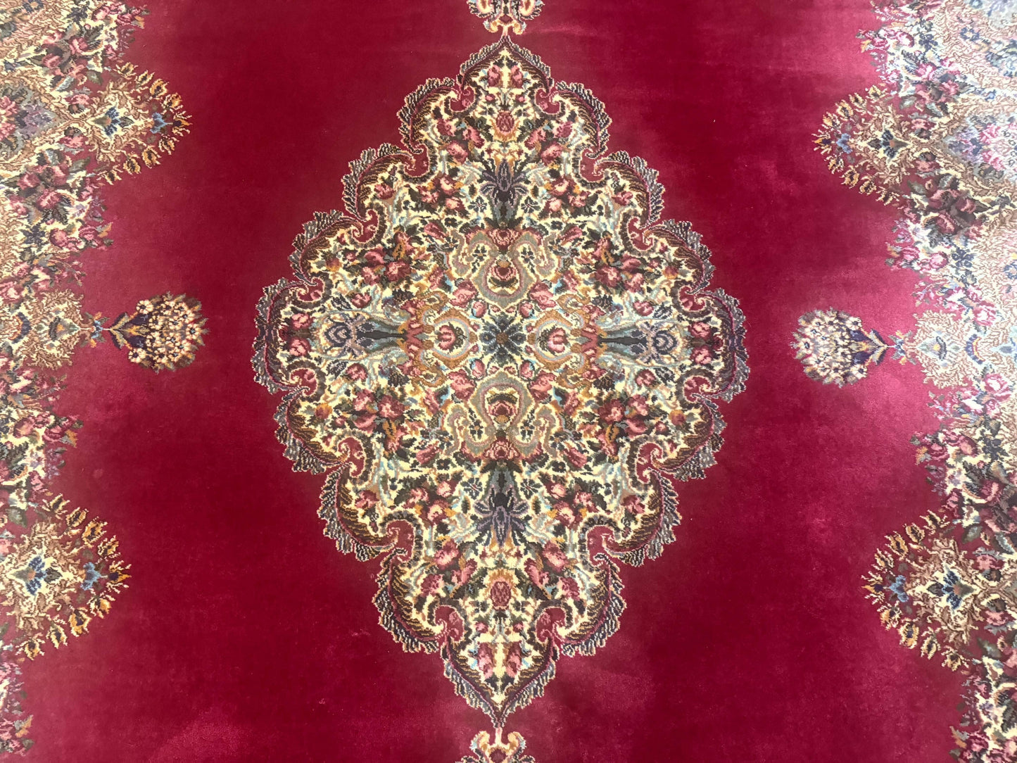 Karastan Rug 8.8 x12 Red Kirman #762, Original 700 Series, Vintage Karastan Carpet, Discontinued Karastan Rug, Karastan Wool Area Rug - Nuvé