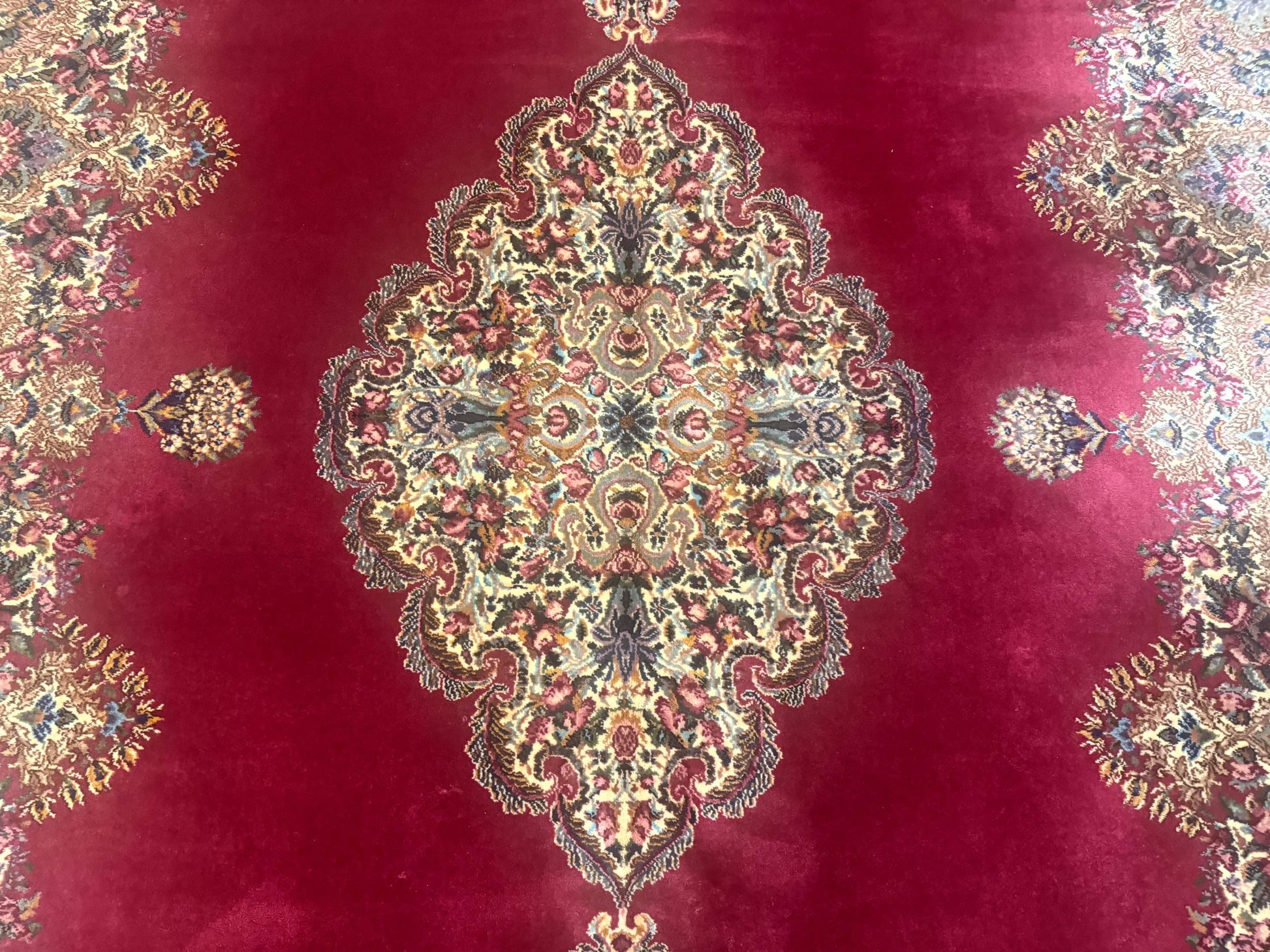 Karastan Rug 8.8 x12 Red Kirman #762, Original 700 Series, Vintage Karastan Carpet, Discontinued Karastan Rug, Karastan Wool Area Rug - Nuvé