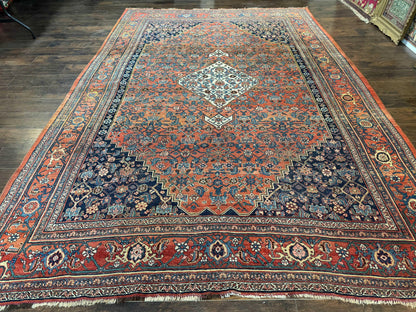 Antique Persian Bidjar Rug 8x12, Rare Persian Carpet - Nuvé