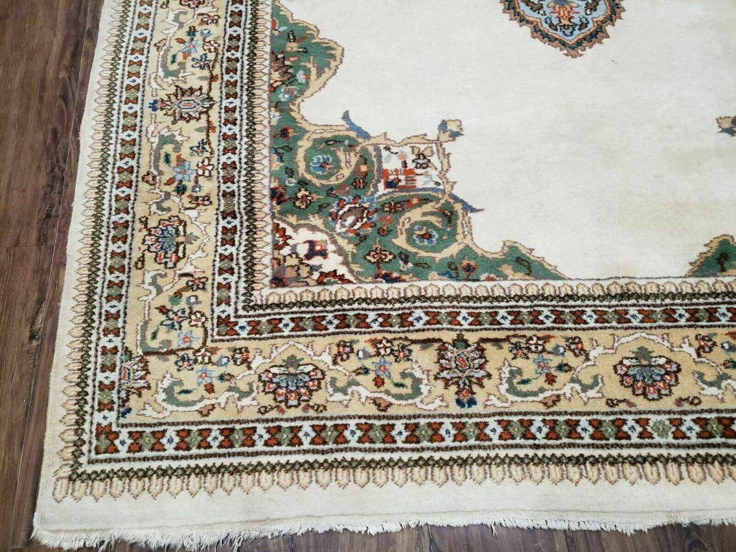 6' X 9' Vintage Handmade India Open Field Tribal Wool Rug Carpet Medallion Nice - Nuvé