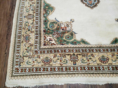 6' X 9' Vintage Handmade India Open Field Tribal Wool Rug Carpet Medallion Nice