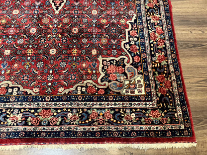 Antique Persian Rug 5x7, Red, Fine 260 KPSI, Bidjar Carpet - Nuvé