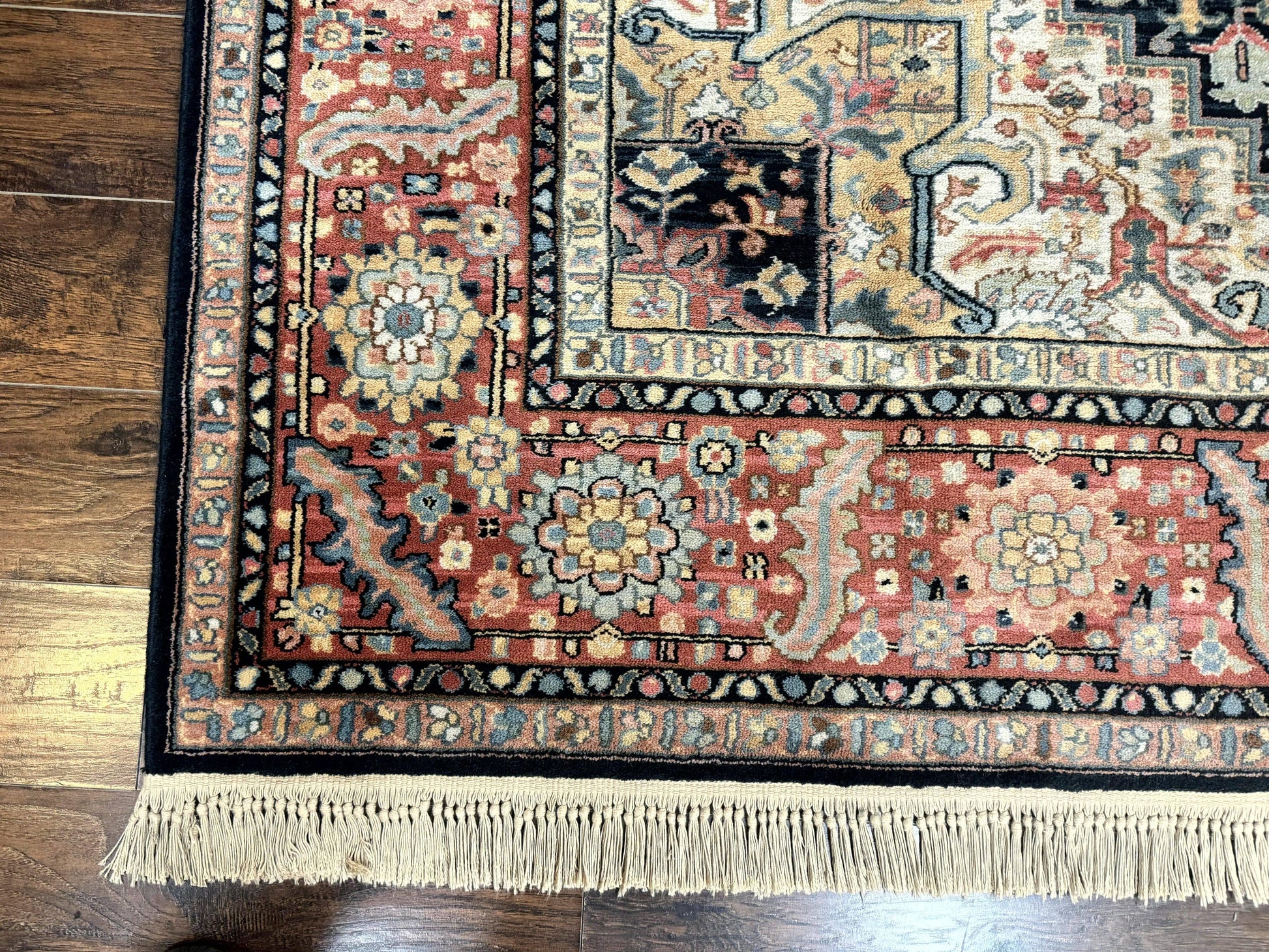 Karastan Navy Heriz #700/701 Rug, 8.8 x 10.6 Karastan Carpet, Wool Pile, Discontinued Vintage Karastan Rug, Original 700 Series, Geometric - Nuvé