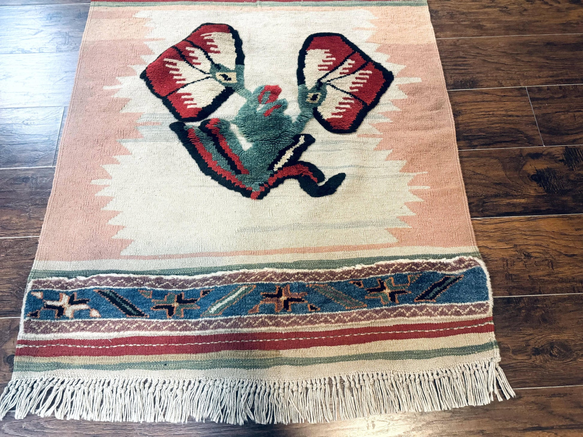 Turkish Kilim Rug 2.5 x 4.7, Flatweave Bohemian Blanket Rug, Wall Hanging Tapestry Rug - Nuvé