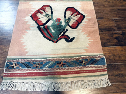 Turkish Kilim Rug 2.5 x 4.7, Flatweave Bohemian Blanket Rug, Wall Hanging Tapestry Rug - Nuvé
