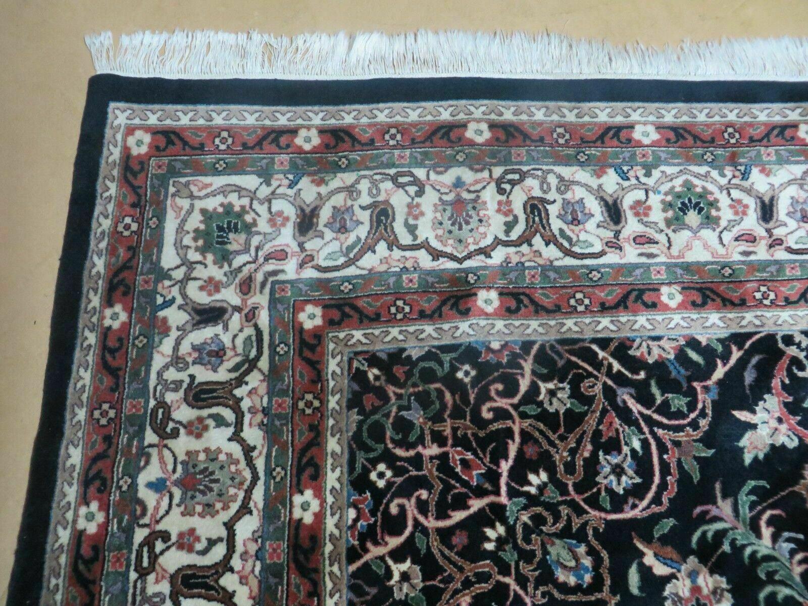 Indo Persian Rug 8x10, Wool Handmade Floral Carpet - Nuvé