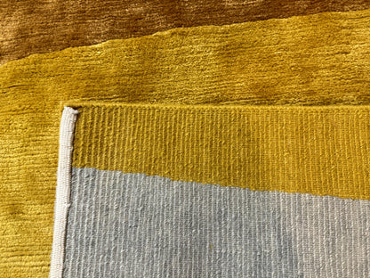 Modern Tibetan Rug 9x10, Wool Handmade Tibetan Area Rug, Abstract Multicolor - Nuvé