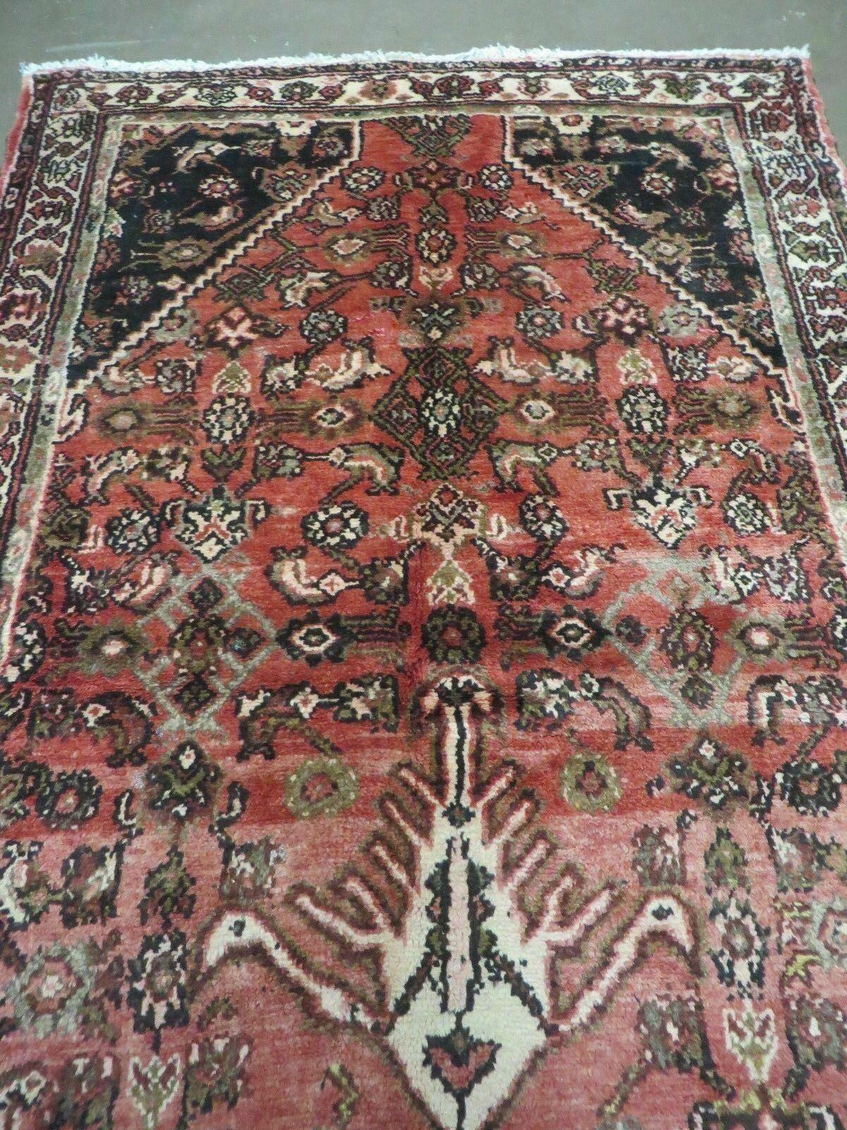 Persian Runner Rug 3.8 x 10, Red, Vintage - Nuvé