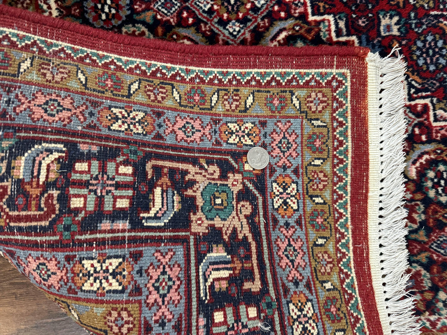 Indo Persian Bidjar Rug 6x9, Vintage Wool Handmade Carpet - Nuvé