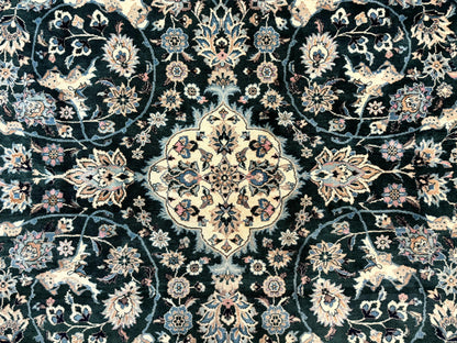 Pak Persian Rug 9x12, Dark Green, Floral Allover - Nuvé