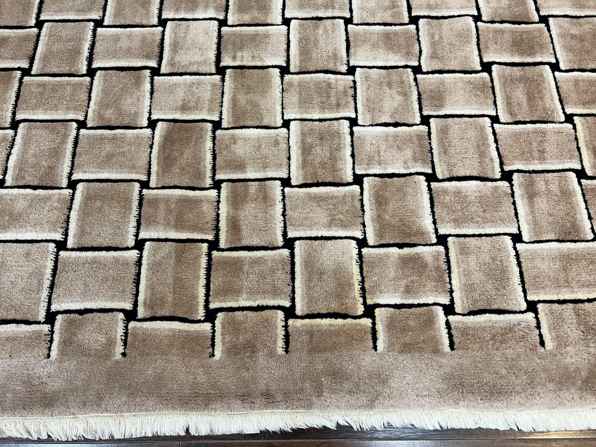 Tibetan Rug 9x12, Handmade, Wool, Modern Design - Nuvé