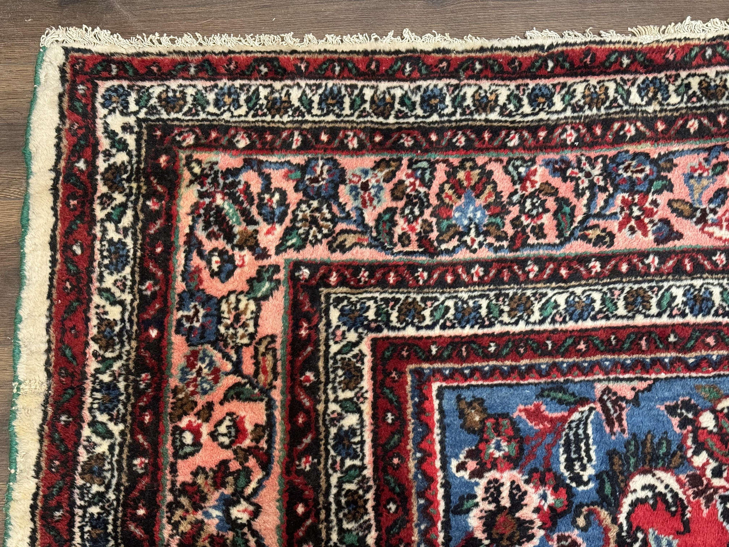 Palace Size Persian Rug 10 x 21 ft, Antique Hamadan Bibikabad Carpet, Handmade Antique Wool Oversized Rug, Ivory, Semi Open Field - Nuvé