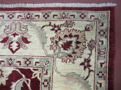 8' X 10' Vintage Fine Handmade Peshawar Agra Chobi Rug - Nuvé