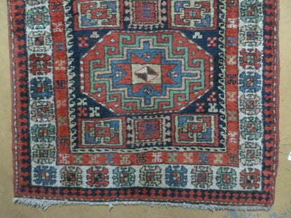 3 '4" X 10' Vintage Handmade Turkish Kazak Caucasian Wool Runner Rug Red Nice - Nuvé