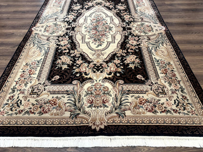 Aubusson Rug 6x9, European Design, Fine 170 KPSI, Elegant Carpet - Nuvé