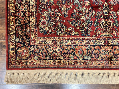 Karastan Rug 5.9 x 9 Red Sarouk #785, Wool Karastan Carpet, Original 700 Series, Vintage Karastan Oriental Rug Discontinued - Nuvé
