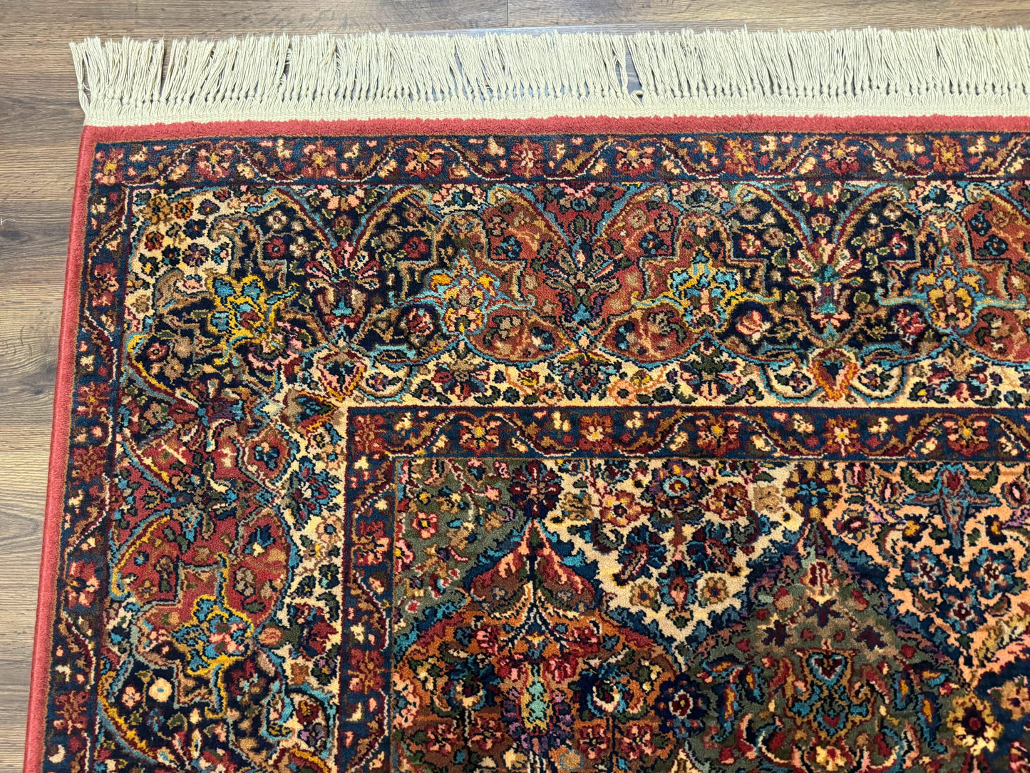 Karastan Rug 8.8 x 10.6, Multicolor Panel Kirman Rug #717, Original 700 Series, Wool - Nuvé