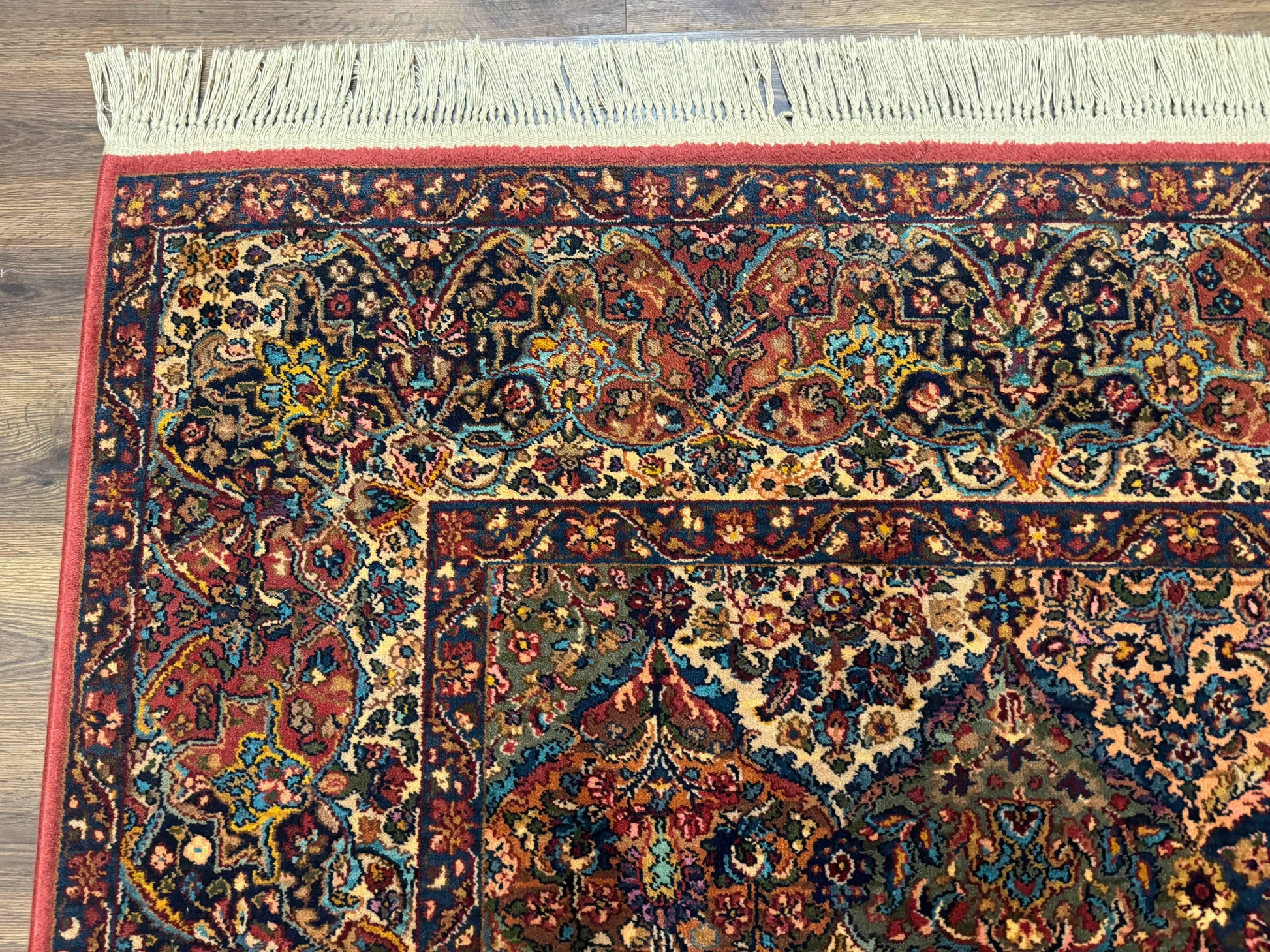 Karastan Rug 8.8 x 10.6, Multicolor Panel Kirman Rug #717, Original 700 Series, Wool - Nuvé