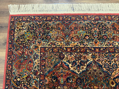 Karastan Rug 8.8 x 10.6, Multicolor Panel Kirman Rug #717, Original 700 Series, Wool - Nuvé