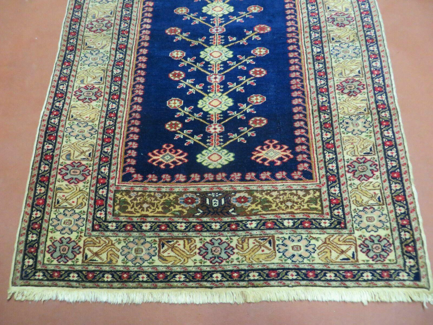3' X 4' Semi Antique Handmade Turkish Prayer Kaisery Wool Rug Nice - Nuvé