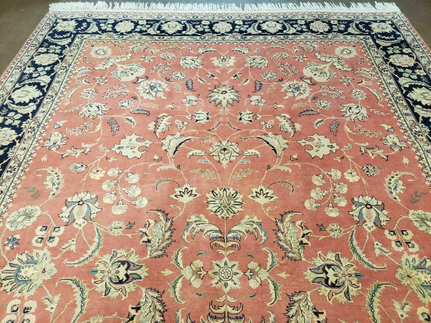 6' X 9' Vintage Fine Oriental Floral Handmade Wool Rug Vegetable Dyes Red Nice - Nuvé