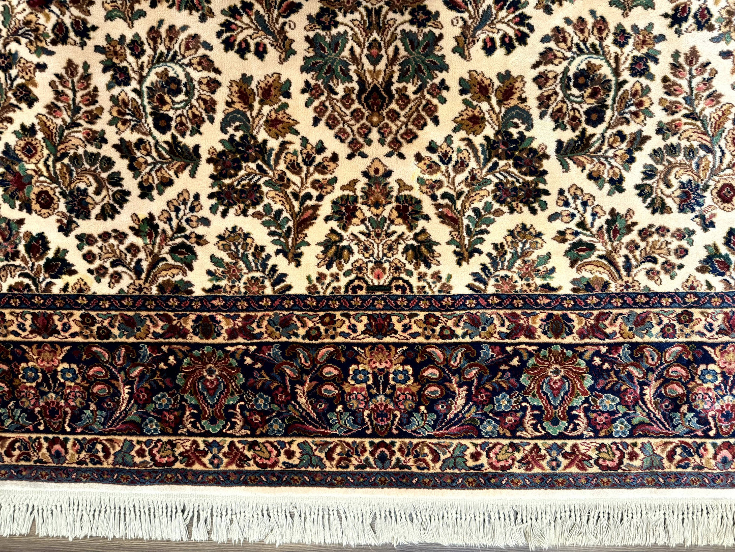 Karastan Rug 8.8 x 10.6 Ivory Sarouk #700/760, Wool Discontinued Original 700 Series - Nuvé