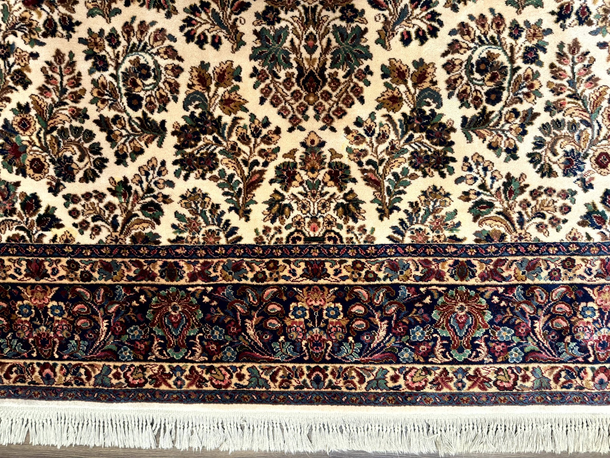 Karastan Rug 8.8 x 10.6 Ivory Sarouk #700/760, Wool Discontinued Original 700 Series - Nuvé