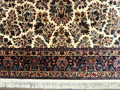 Karastan Rug 8.8 x 10.6 Ivory Sarouk #700/760, Wool Discontinued Original 700 Series - Nuvé