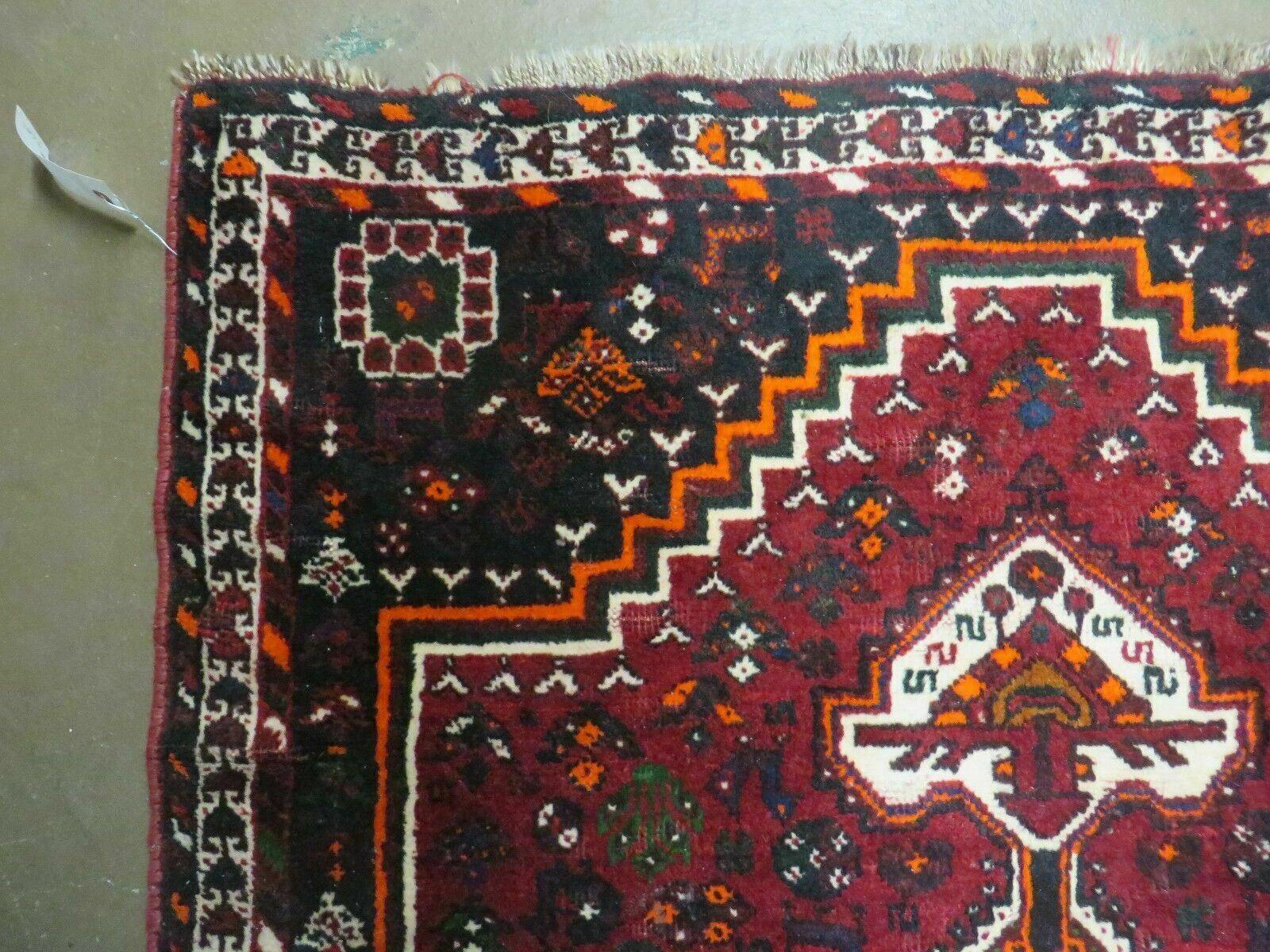 4' X 6' Antique Handmade Turkish Wool Veg Dyes Rug Organic Red Nice M10 - Nuvé