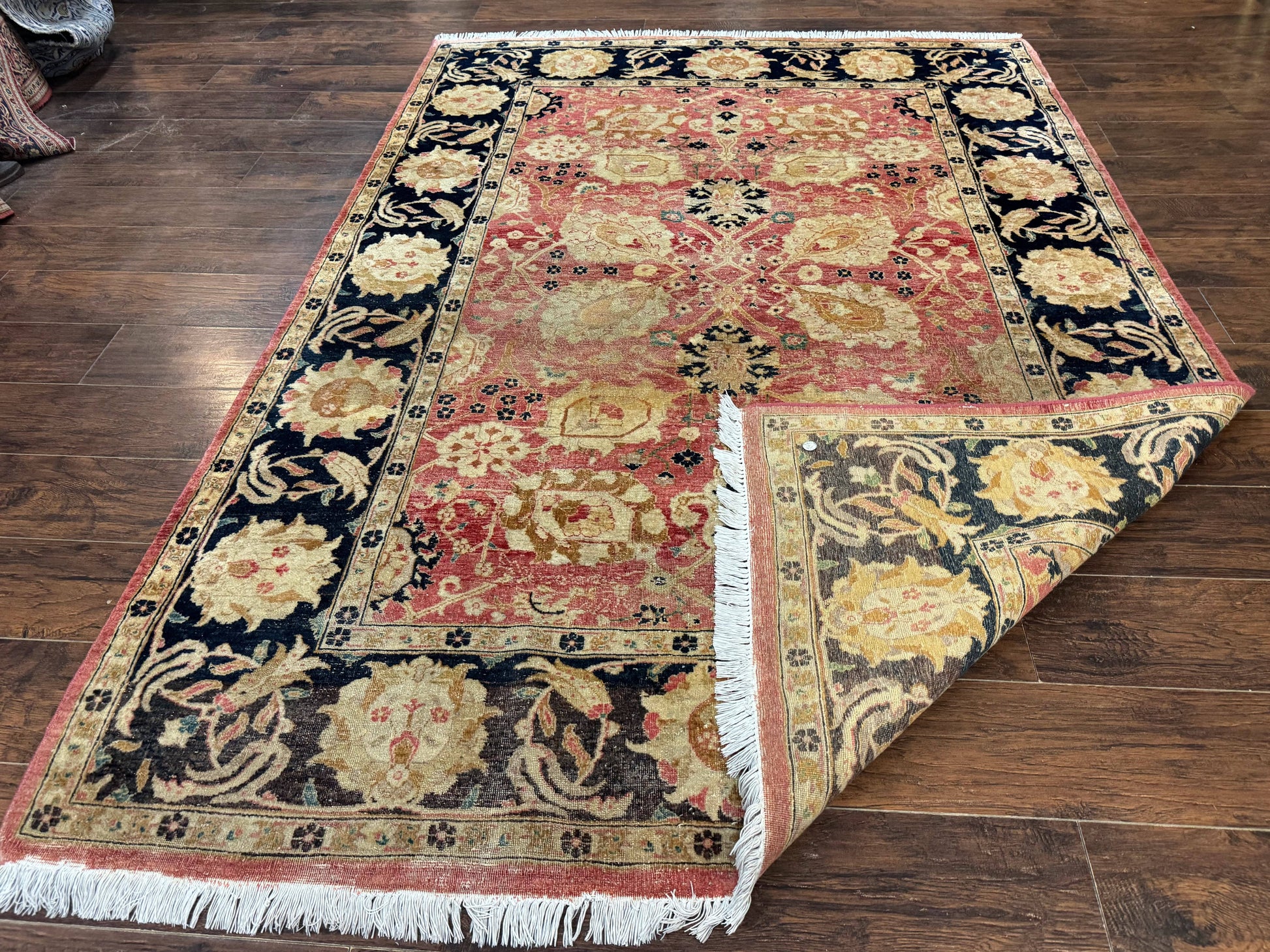 Indian Agra Rug 6x9, Allover Pattern, Traditional Wool Oriental Carpet - Nuvé